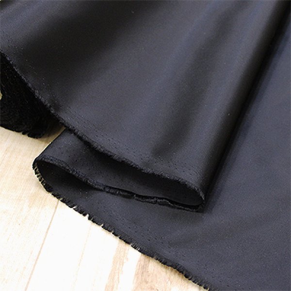 画像2: カシミヤナイロン(ツイル) 黒 50cm単位 (2)