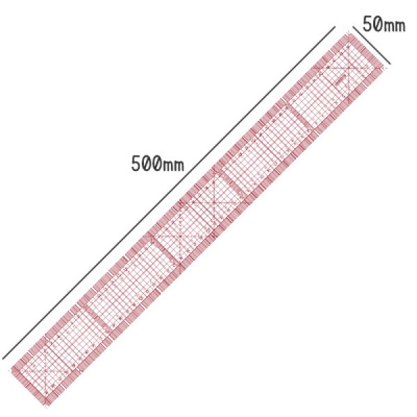 画像1: 方眼定規　50cm (1)